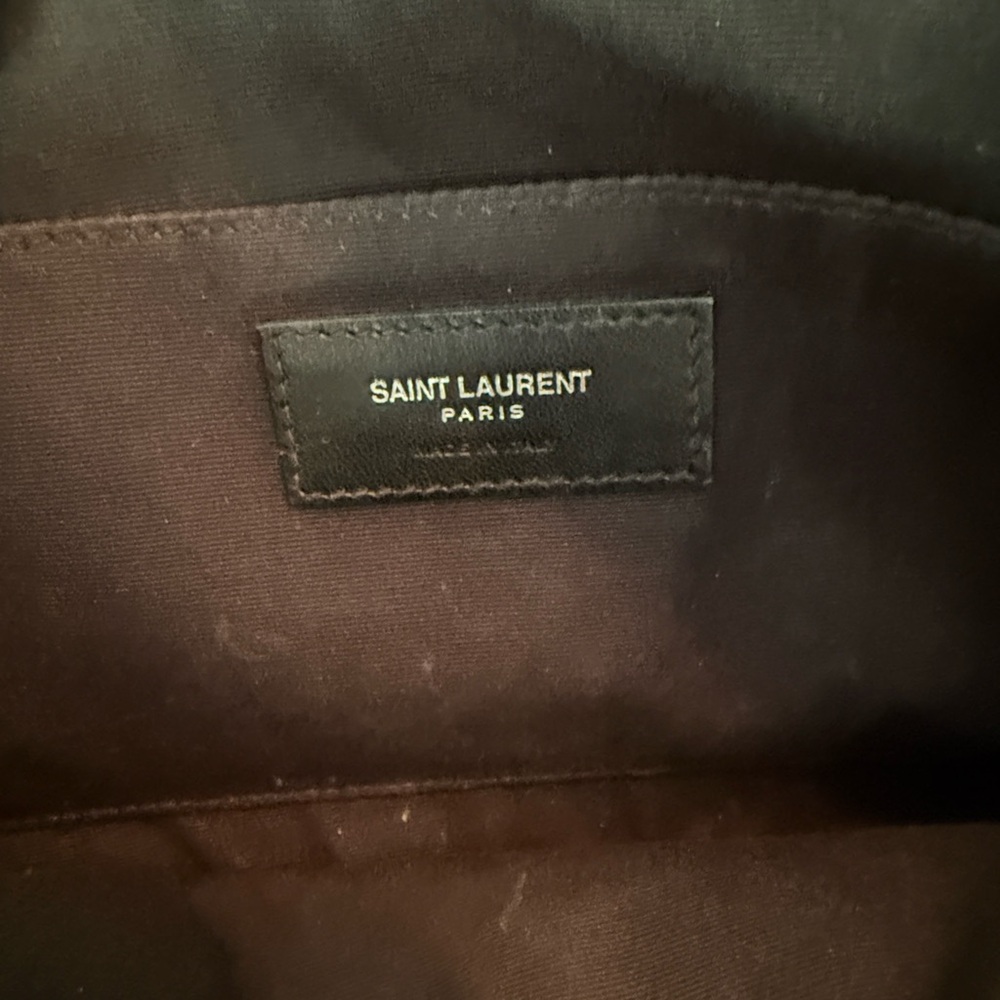 Yves Saint Laurent Gray Leather Crossbody Bag - Picture 9 of 10
